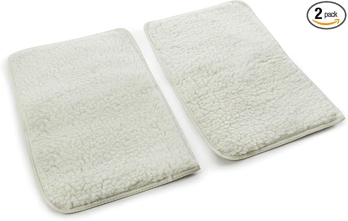 Sherpa Replacement Liners for Travel Pet Carriers - Soft Absorbent Cat & Dog Kennel Pad with Waterproof Backing, Machine Washable Crate Pads, 19x12.25in - 2 Pack, White, Large