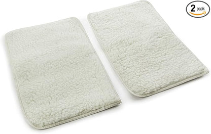 Sherpa Replacement Liners for Travel Pet Carriers - Soft Absorbent Cat & Dog Kennel Pad with Waterproof Backing, Machine Washable Crate Pads, 19x12.25in - 2 Pack, White, Large