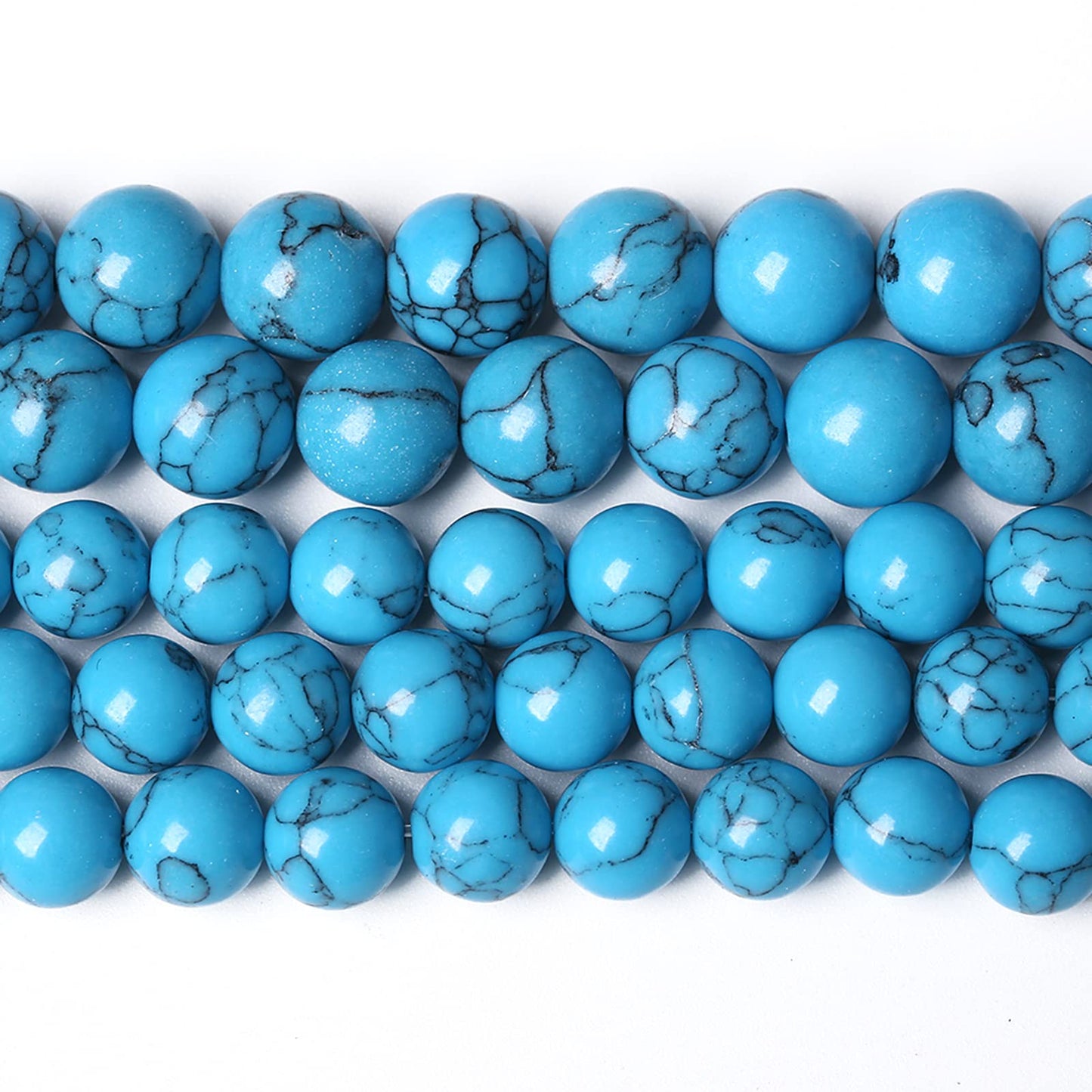 12MM 32PCS Blue Turquoise Spacer Loose Beads for Jewelry Making DIY Bracelet Necklace