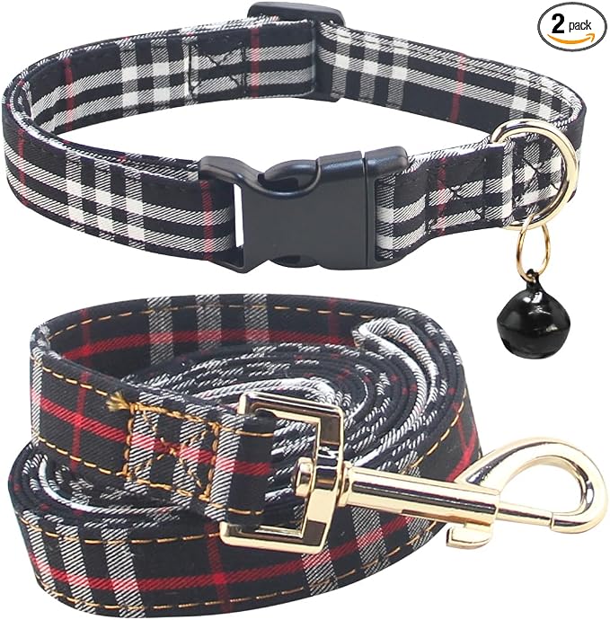 SuperBuddy Dog Collar and Leash,Breathable Adjustable Dog Collar-Safe Buckle-Collars for Small Medium Large Pet