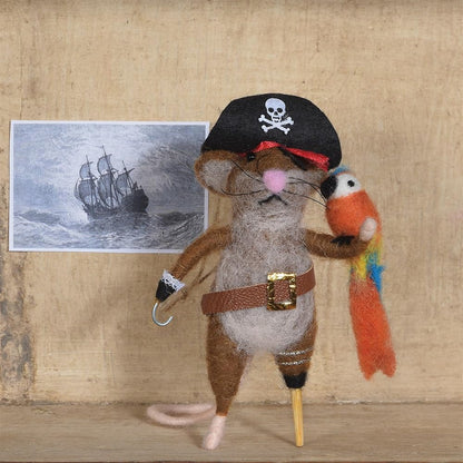 HomArt Felt Pirate Mouse Ornament