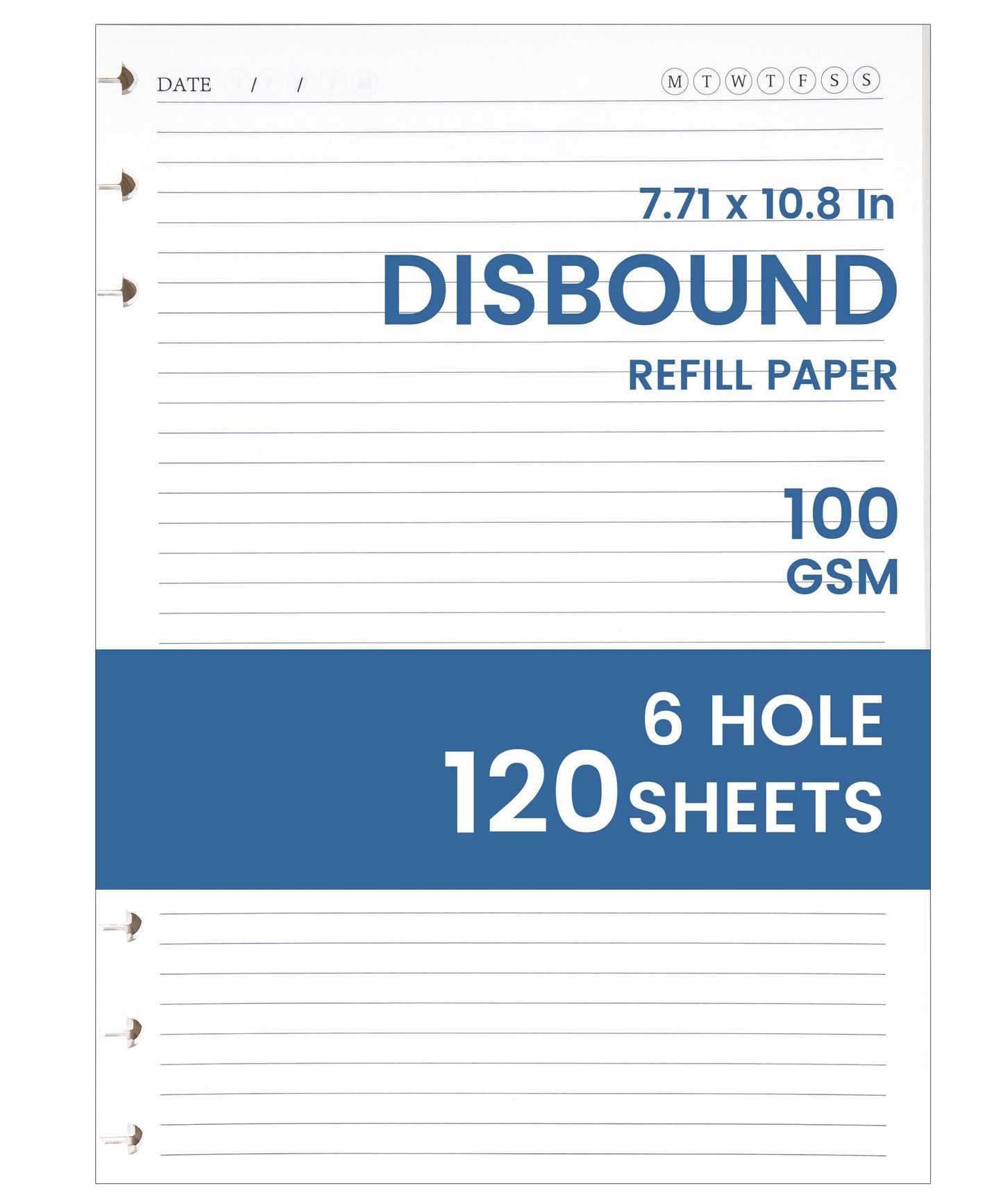 Yoment Discbound Lined Refills for 8.58 x 11 Hardcover Notebook, Spiral Journal Notebook for Office Work Meeting Planner, for School Students Class Notes, Large