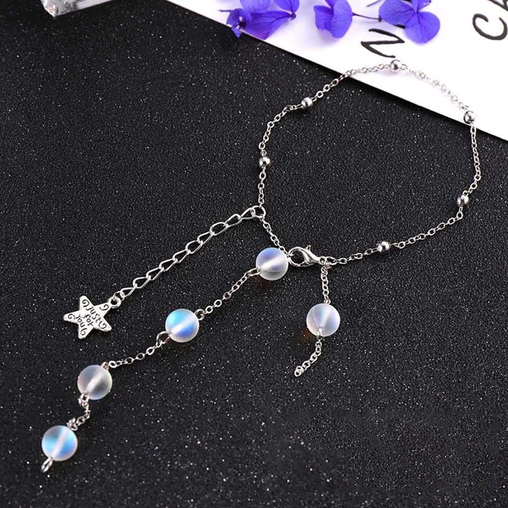 UUYYEO Matte Crystal Glass Mermaid Aurora Moonstone Beads for Jewelry Making - 6 mm, 100 pcs