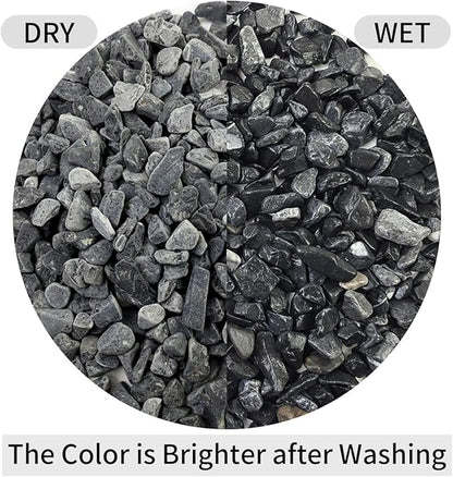 FANTIAN 5lbs Black Pea Gravel, 3/8 Inch Decorative Pebbles Succulent Rocks, Black River Rocks Stones for Planters Vase Landscaping and Outdoor Garden Rock