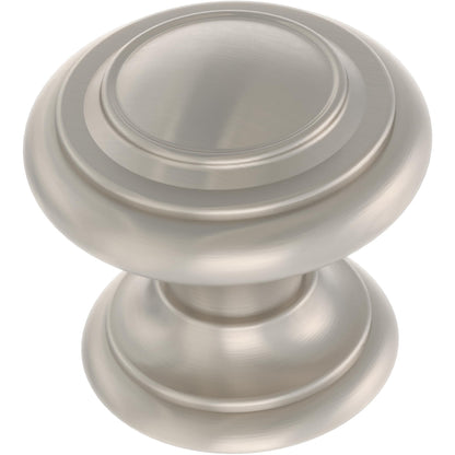 Franklin Brass (10-Pack) – Nickel Cabinet Knobs for Dressers, Drawers, Kitchen Cabinet Door, Vanity, Furniture, Closet Knobs, 1-1/8 Inch Round | Simple Double Ring