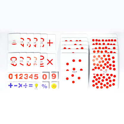 Hungry Brain Red Dots Math Flash Cards for Kids Ages 3-10 | Addition, Subtraction, Multiplication & Division Learning Cards | Educational Math Practice for Kindergarten, Homeschool & Classroom