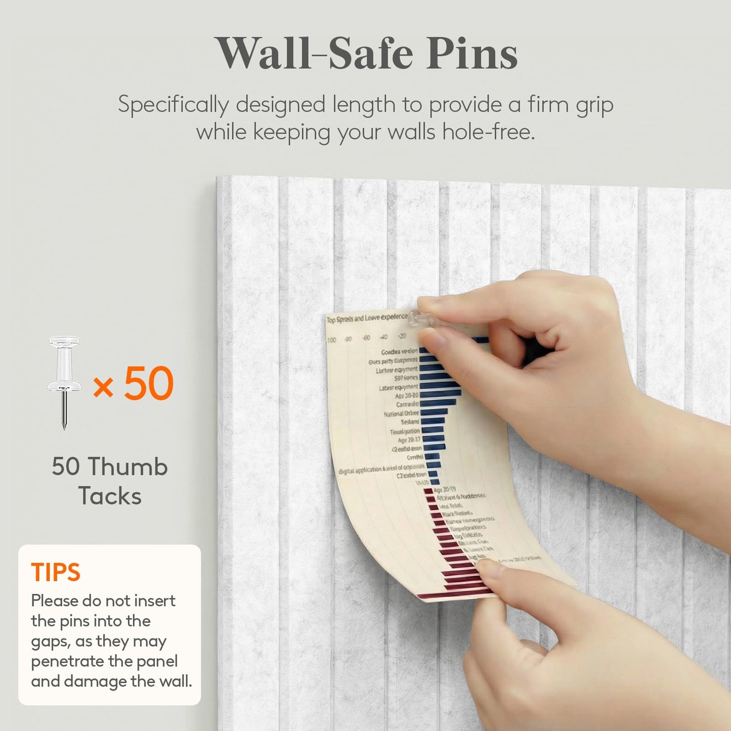 Lifewit Felt Slatted Bulletin Board, 12 Pack Self-Adhesive Panel, 48"x 36" Total Size, Cork Board Alternative, Pin Message Board with 30 Pushpins for Room and Office Decor, Home, Dorm, Gray