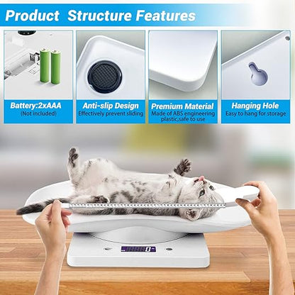 Digital Pet Scale,Puppy Scales for Weighing,Digital Small Animals Scales for Weighing,Whelping Supplies,Kitten Scale,Baby Scales for Newborn Dog Cat Crawl Pet,Capacity up to 33 lb,for New Pets Only
