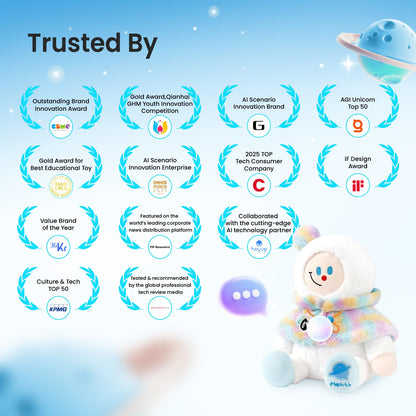 Smart AI Plush Toy Snowman Elf, Interactive Stuffed Animal for 3+ Kids, Screen-Free Educational Emo Robot with Advanced AI, APP with 16 Characters, Unique Gifts for Girls & Boys.Bedtime Companion