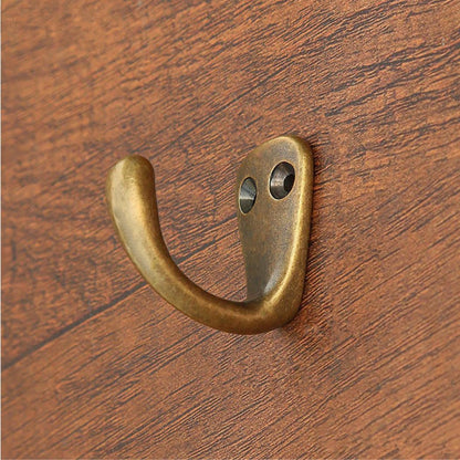 RZDEAL 3PCS Antique Brass Coat and Hat Hook Brass Classico Wall Hanging for Bath Stands Clothes Hangers Scarf Towel (Vintage)