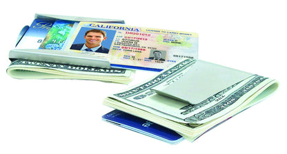 Storus Smart Money Clip + Card Holder Slim Minimalist Double-Sided Pocket Wallet for Men, Dads, Gift - Titanium Finish