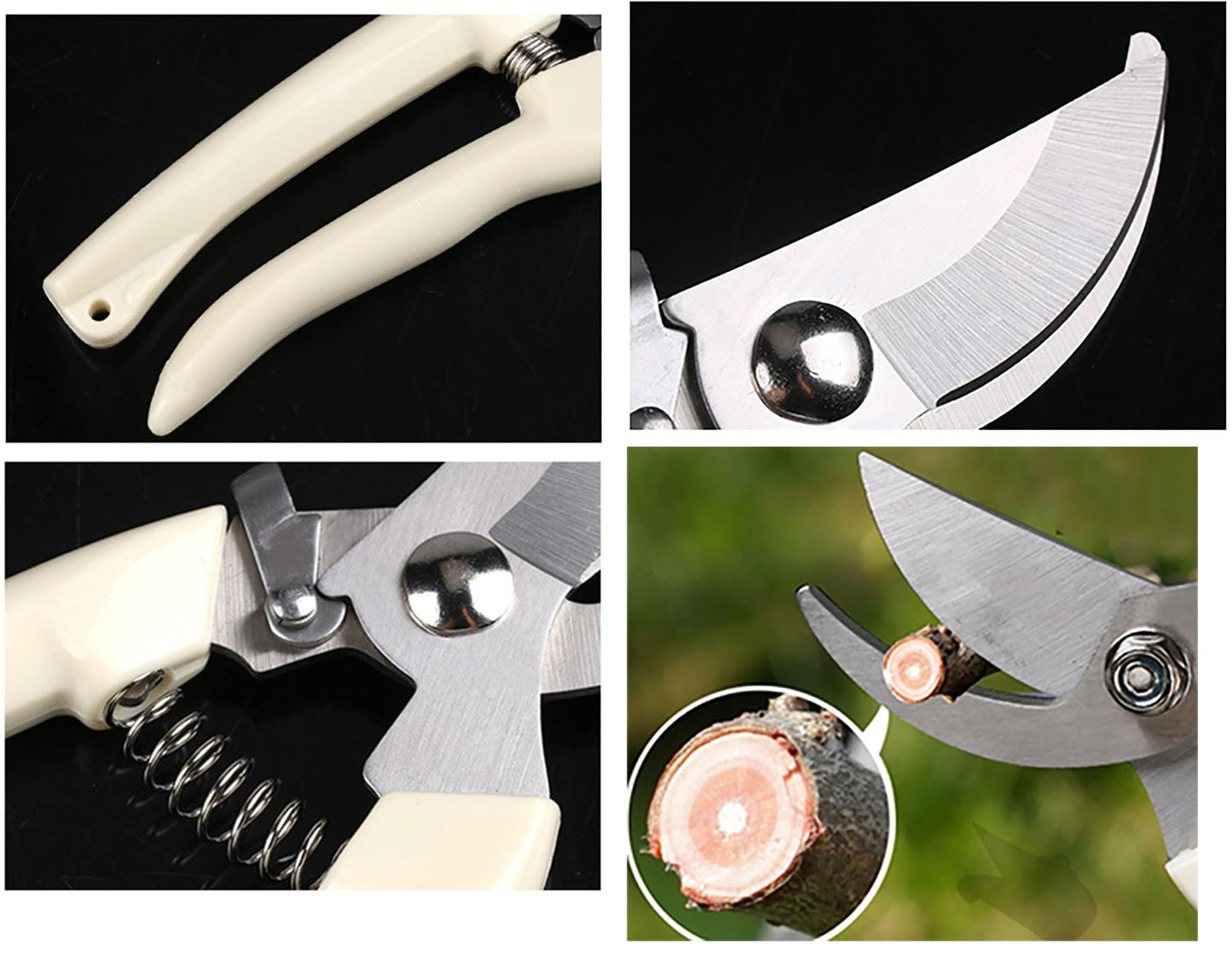 Blue Garden Flower Shears Pruning Shears 6.9 inches Scissors Heavy Duty Plant Scissors for Cutting Flowers, Trimming Plants, Bonsai, Fruits Picking (Blue Handle)