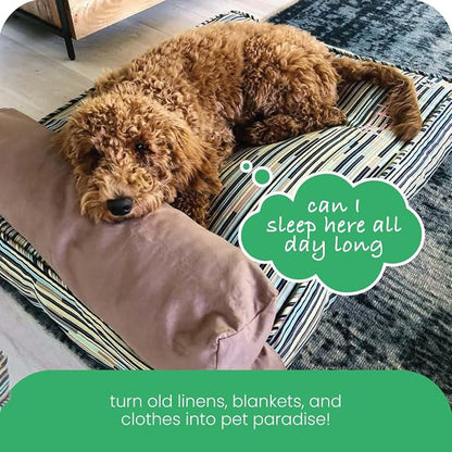 Molly Mutt Small Dog Bed Cover - I Don't Like Mondays Print - Measures 22”x27”x5”- 100% Cotton - Durable - Breathable - Sustainable - Machine Washable Dog Bed Cover