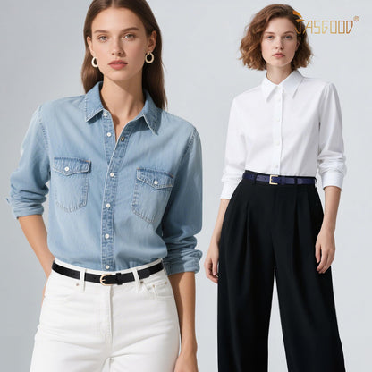 JASGOOD 4 Pack Women Skinny Leather Belt for Dresses with Gold Buckle Ladies Thin Waist Belt for Jeans Pants，Black+Blue+Brown+Beige