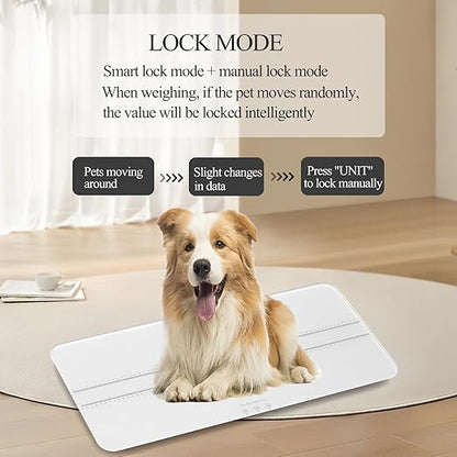 Digital Pet Scale, Baby Scale - Measuring Range 0.45lbs-220lbs for Small-Medium Dogs/Large Cat (White)