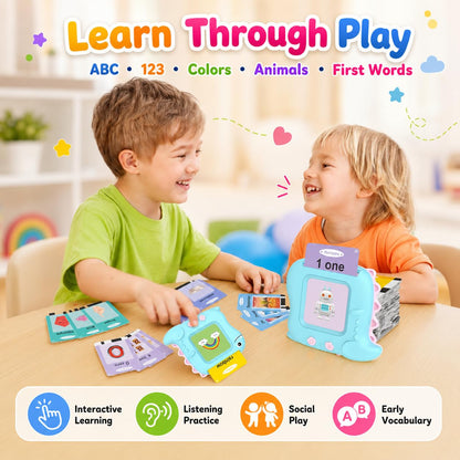 Winbaby Talking Flash Cards for Toddlers 1-5 Years – Montessori Educational Early Learning & Sensory Speech Therapy Toy with 336 Sight Words for Preschool Boys & Girls
