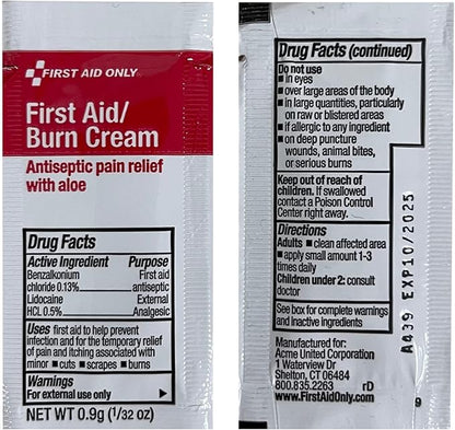 First Aid Only 9302-25M 25-Person Contractor's First Aid Kit for Home Renovation, Job Sites, and Construction Vehicles, 178 Pieces, White