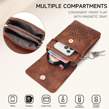 APHISON Small Crossbody Bags for Women Trendy, Leather Crossbody Phone Purses Handbags with Adjustable Strap