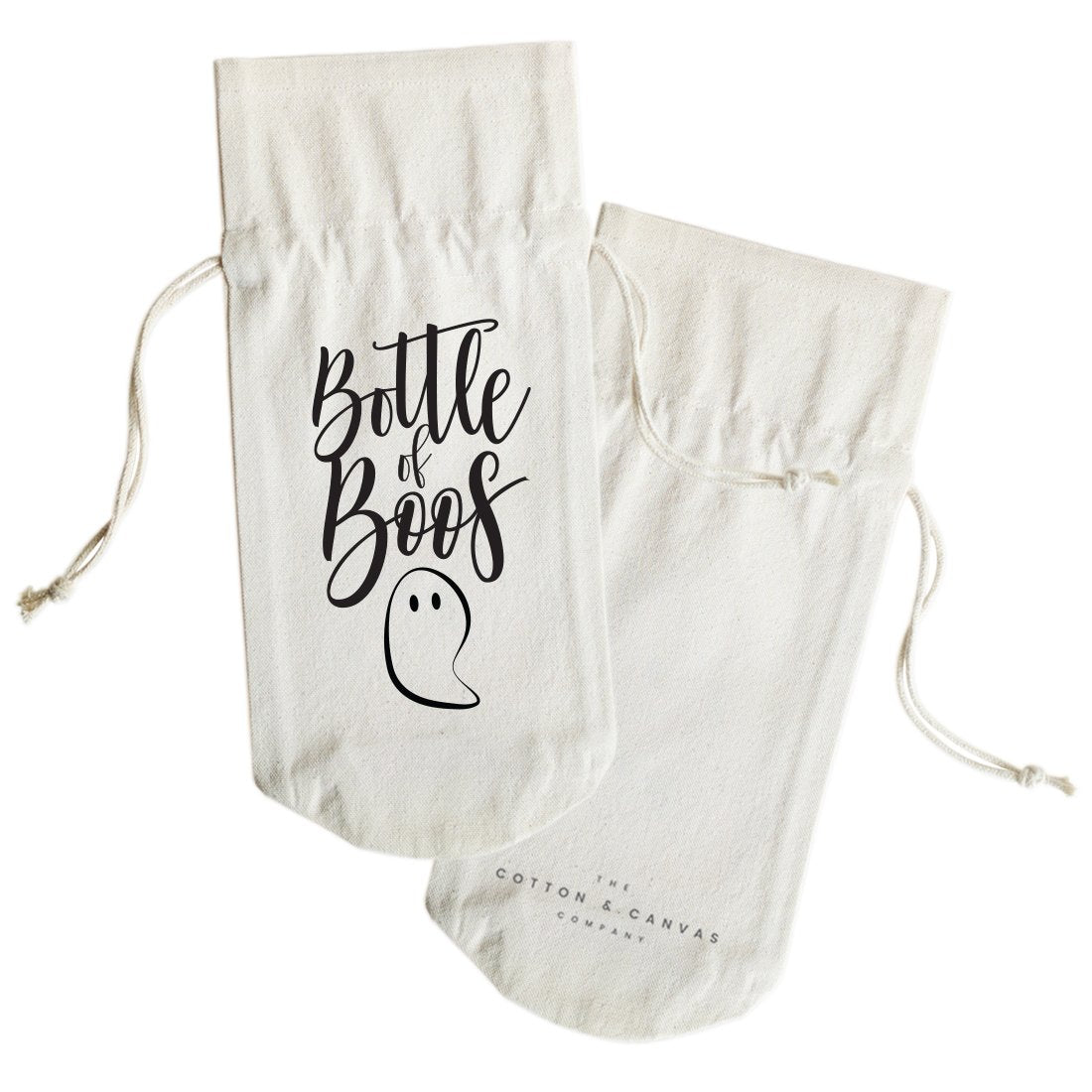 The Cotton & Canvas Co. Bottle of Boos! Halloween Wine Bag, Bottle Cover, Party Table Decoration and Holiday Gift Bag