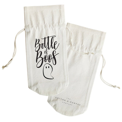 The Cotton & Canvas Co. Bottle of Boos! Halloween Wine Bag, Bottle Cover, Party Table Decoration and Holiday Gift Bag