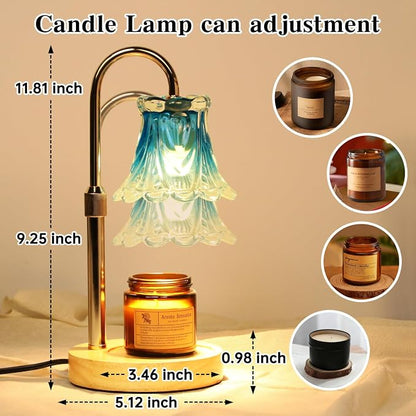GEEZO Fragrance Candle Warmer Lamp，Electric Candle Warmer with Timer & Dimmer，Mom Christmas Birthday Gifts for Women, House Warming Gifts New Home Bedroom Decor