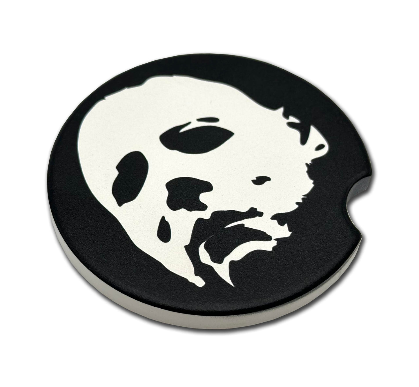 Elektroplate Officially Licensed Michael Myers Halloween Automotive Ceramic Coasters (2.6" Diameter) | Universal Fit for All Cars, Trucks, SUVs, and More | Absorbent Non-Slip Durable | Set of 2