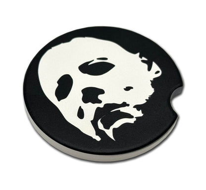 Elektroplate Officially Licensed Michael Myers Halloween Automotive Ceramic Coasters (2.6" Diameter) | Universal Fit for All Cars, Trucks, SUVs, and More | Absorbent Non-Slip Durable | Set of 2