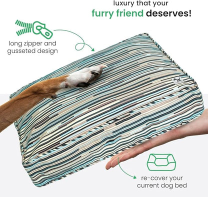 Molly Mutt I Don't Like Mondays Dog Bed Duvet Cover, 100% Cotton Canvas Cover for Dog, Puppy, or Cat Bed, Durable, Washable, and Free of Harmful Chemicals, Medium/Large, 27"x36"x5"