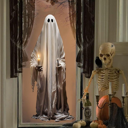 2 Sheets Halloween Ghost Window Clings Ghost Window Decals Ghost Reusable Stickers for Spooky Halloween Home Decoration Windows Glass Mirror Decor Holiday Party Supplies