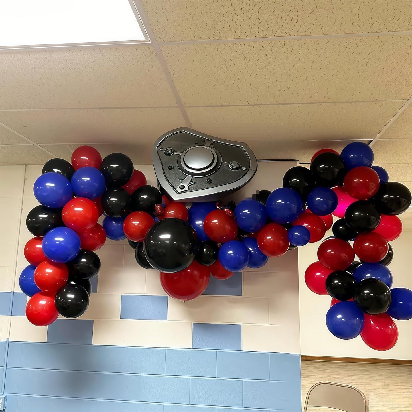 Red Blue Black Balloon Arch Garland Kit, 101 Pcs Matte Red Black and Royal Blue Latex Balloon Garland Set for Boys Kids Man Halloween Cool Spider Theme Party Birthday Graduation Party Decorations