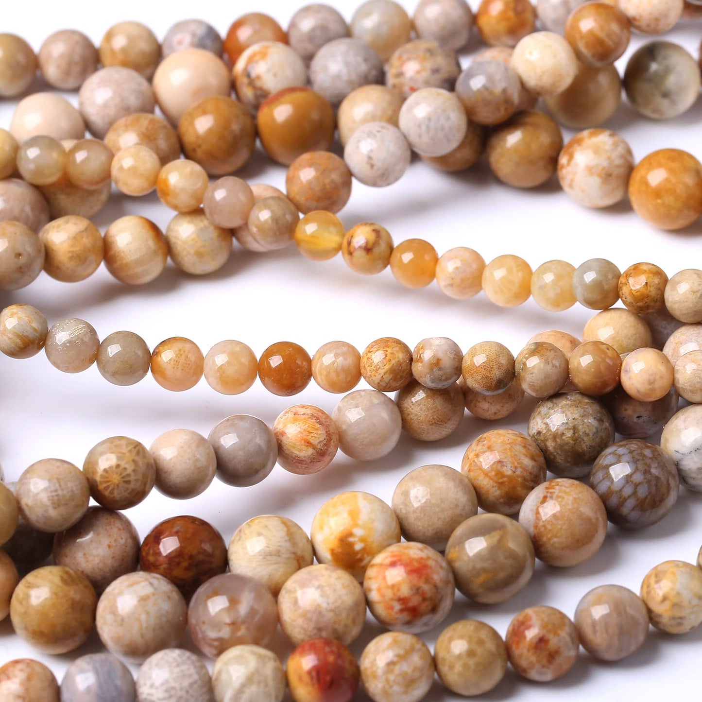 90PCS 4MM Coral Jade Stone Beads Natural Gemstone Bead Crystal Healing Energy Jewelry Making DIY 19 inches