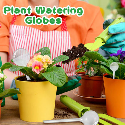 Pynqdfu 20 PCS Clear Plant Watering Globes,Plastic Self-Watering Bulbs,Self Watering Planter Insert Plant Accessories for Plants Indoor,Outdoor,Flowerpot,Home Garden(Large,Medium,Small)