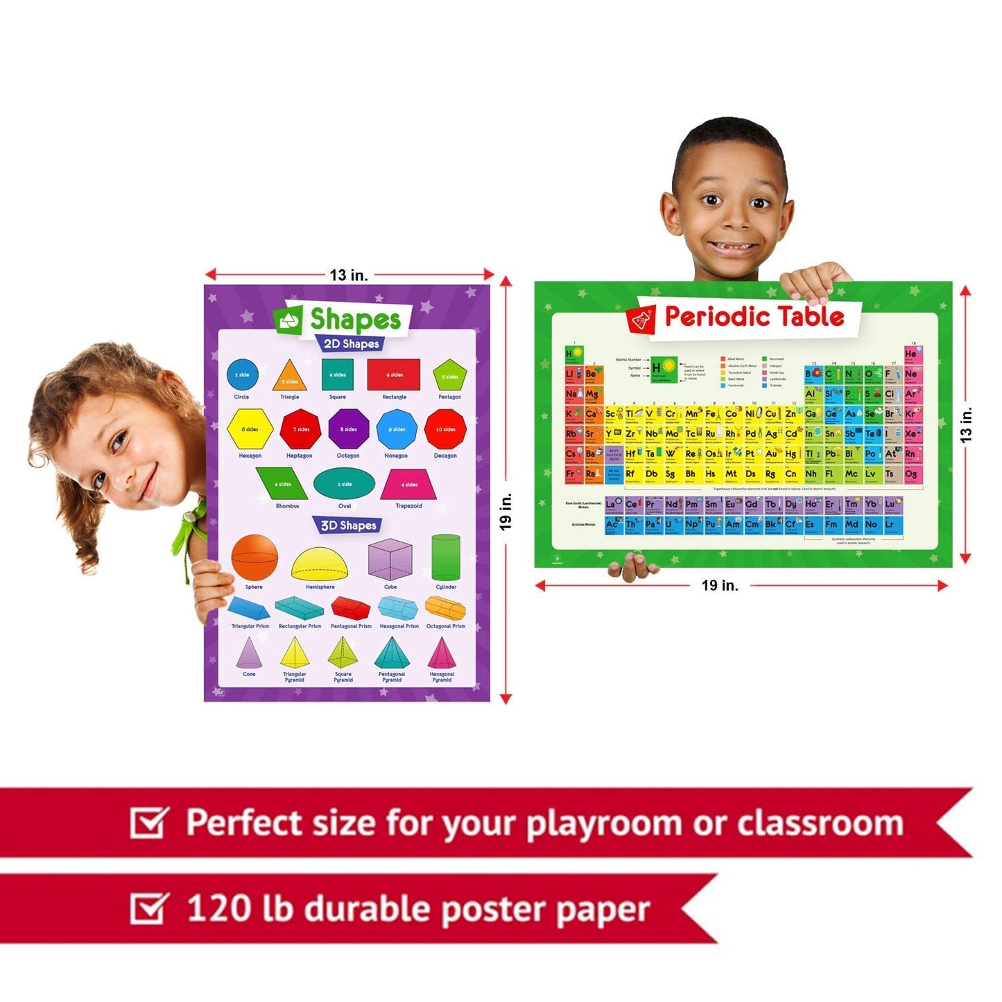 Simply magic 19 Educational Posters for Kids & 131 PCS Jumbo Magnetic Base Ten Blocks