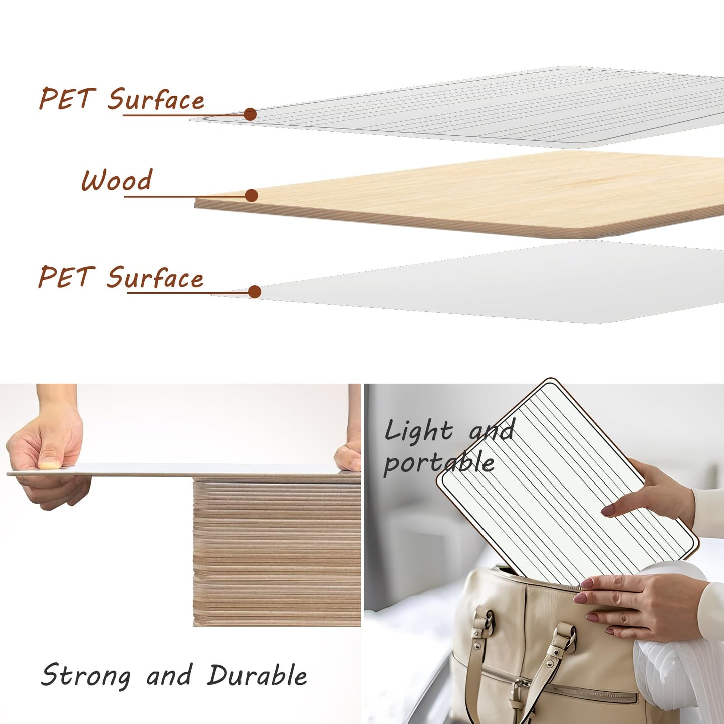 10 Pack Double Sided Music Staff Lapboards 9'' x 12'' - Mini Dry Erase Whiteboards with 3 Staves & Blank Back, Small Music Board for Students, Piano Teachers, Classroom Supplies & Gifts
