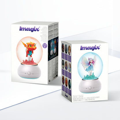 Imagix Crystal Ball – AI-Powered Interactive Hologram Companion for Kids Ages 5+ | Talking 3D Fairy & Dragon Toy with Stories, Games, Learning Help & Voice Interaction