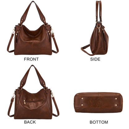 TOVAXY Women's Hobo Handbags Crossbody Bags Ladies Tote Shoulder Bags Purses and Wallet Set 2pcs