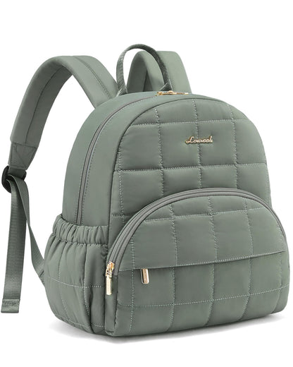 LOVEVOOK Small Backpack Purse for Women, Mini Puffer Backpack with Anti-theft Pocket, Lightweight Quilted Casual Daypack for Daily Work & Travel