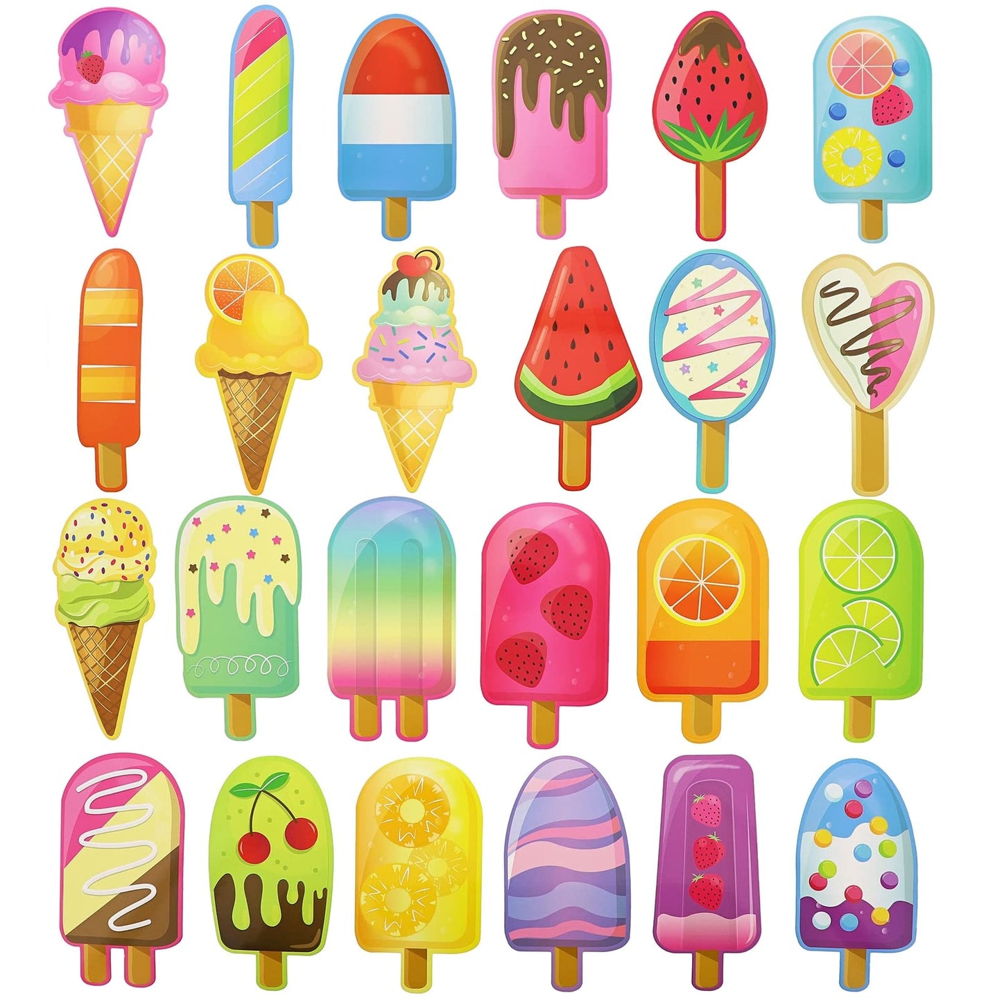 Bright Creations Ice Cream Bookmarks - Vibrant Themed Designs & Fun Book Marks for Popsicle Party Favors & Birthday Bookmarks - Classroom Rewards & Kids Book Marks - 120 Count, 6 in