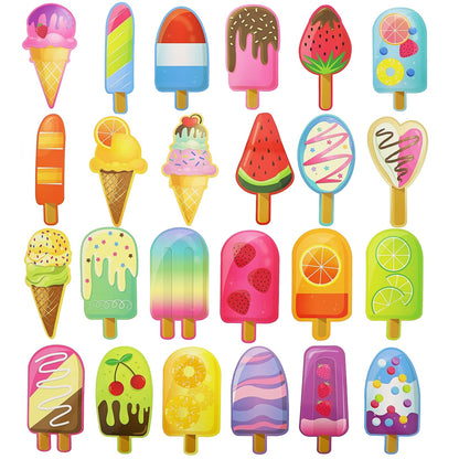 Bright Creations Ice Cream Bookmarks - Vibrant Themed Designs & Fun Book Marks for Popsicle Party Favors & Birthday Bookmarks - Classroom Rewards & Kids Book Marks - 120 Count, 6 in