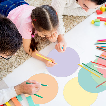 Lincia 24 Pack Colorful Dry Erase Dots Circles Spots for Classroom Table 10.5 Inch Removable Vinyl Desktop Stickers Spots Wall Decals for 100th Day of School Teacher Students Home (Candy Colors)
