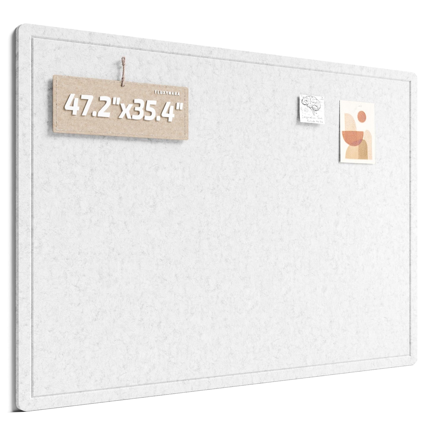 Fluxynara Large Bulletin Board, 47.2" x 35.4" Cork Board Alternative with 24 Safe Removable Adhesive Tabs, Foldable Felt Pin Board for Home Office, Classroom, Bedroom,Entryway for Walls—Aqua Blue