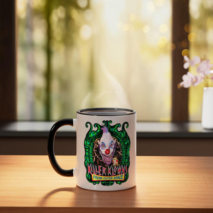 Killer Klowns from Outer Space Klownzilla Portrait Frame Ceramic Mug, Black/White