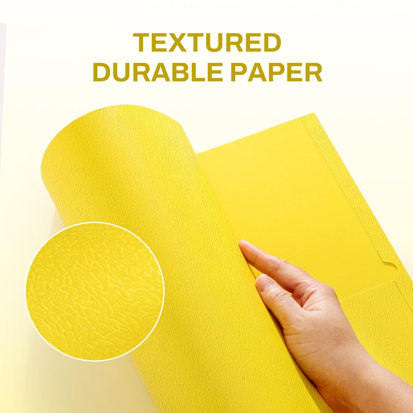 SUNEE 2 Pocket Folders with Prongs (25 Pack, Yellow), Paper Folders with 2 Pockets and 3 Prongs Fit Letter Size Paper, Folders with Prongs for School Office Home Business