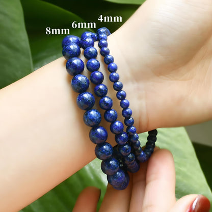 CHELYQST Lapis Lazuli Bracelet - Stone of Creativity and Confidence,Stretch Natural Stone Crystal Beads Jewelry Gifts for Women Men Unisex Adult,6mm