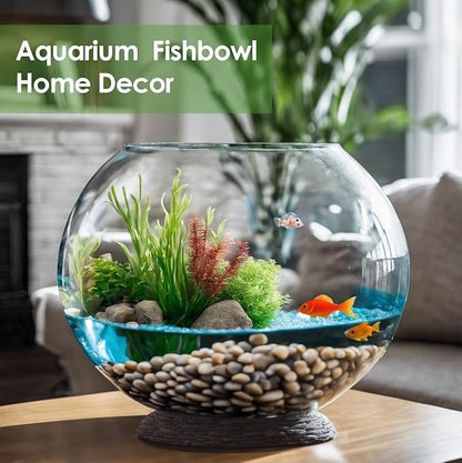 Glass Bubble Bowl, 4.5" Height x 6" Width Glass Fish Bowl Vase, Bubble Bowl vase for Terrarium, Flower vase Centerpiece