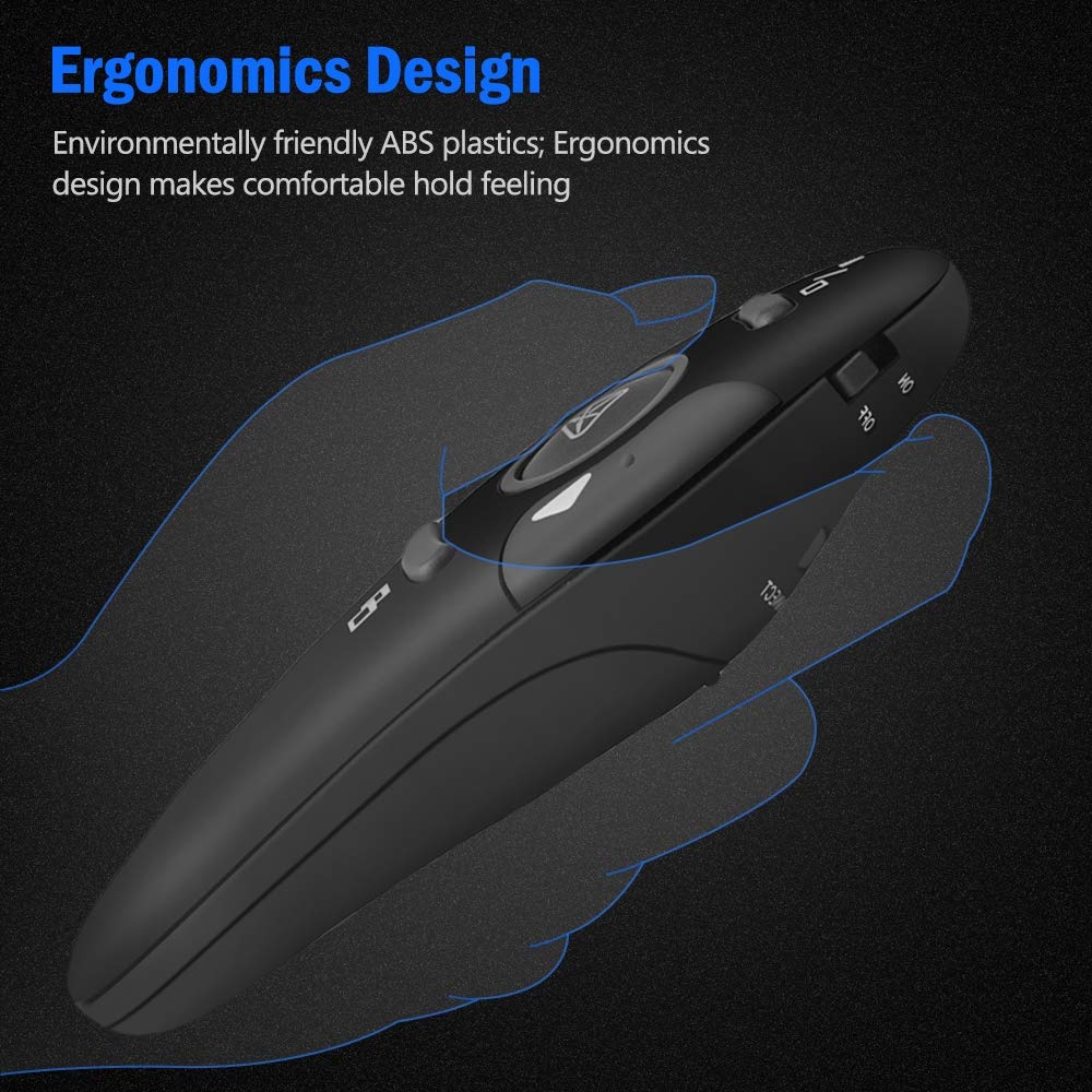 Presentation Remote Clicker, USB A & USB C Wireless Presenter for PowerPoint Presentation Remote, RF 2.4GHz Slide Advancer for Mac, Keynote, Computer, Laptop