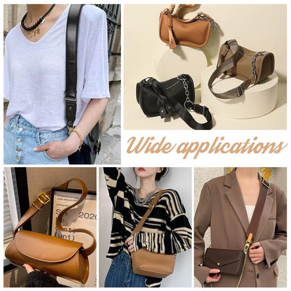 PH PandaHall 4 Colors 1.5 Inch Leather Bag Wide Shoulder Strap, Leather Strap for Crossbody Bag, Replacement Wallet Strap, Removable Tote Bag Shoulder Strap with Gold Lobster Buckle