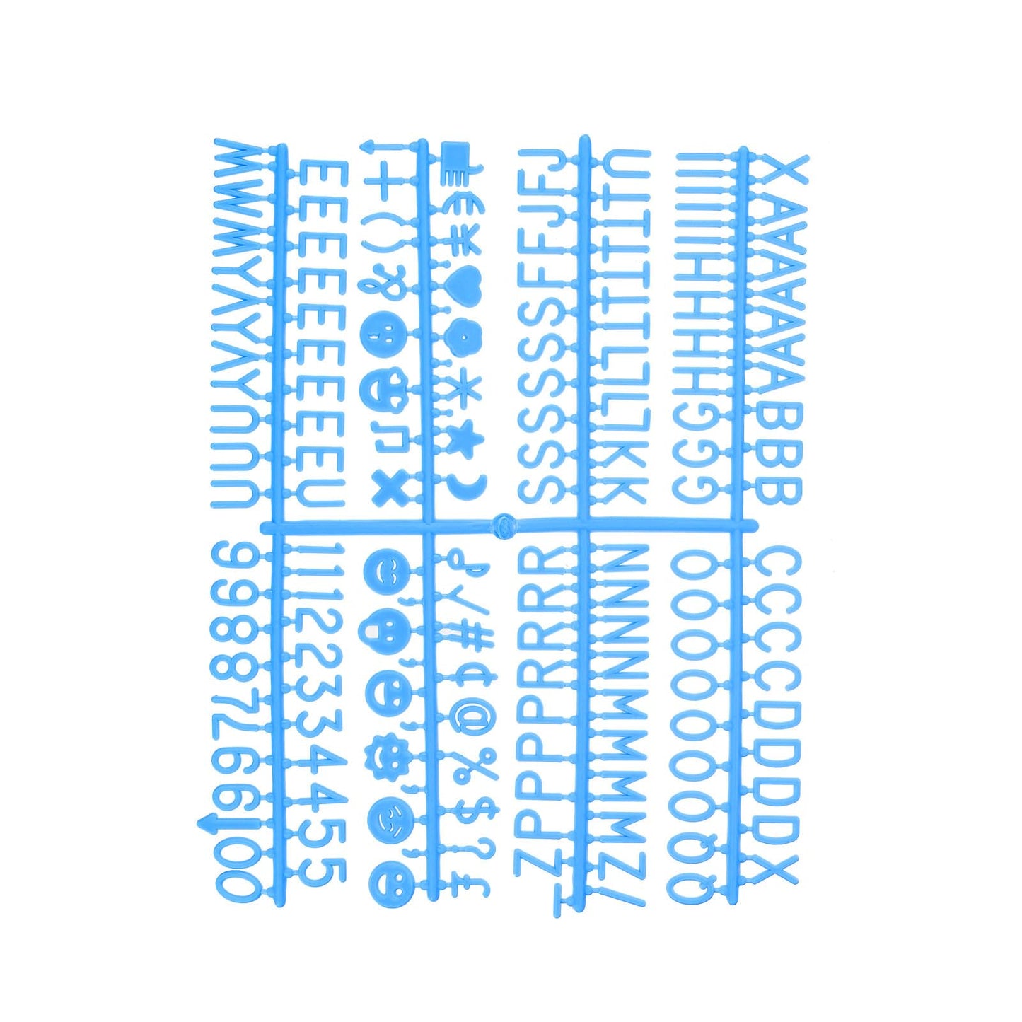 MECCANIXITY 3/4 Inch Letters Set for Felt Letter Board Numbers Symbols Blue Alphabet Message Board Changeable for Cafe, Wedding, Birthday