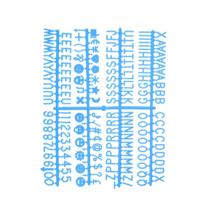MECCANIXITY 3/4 Inch Letters Set for Felt Letter Board Numbers Symbols Blue Alphabet Message Board Changeable for Cafe, Wedding, Birthday