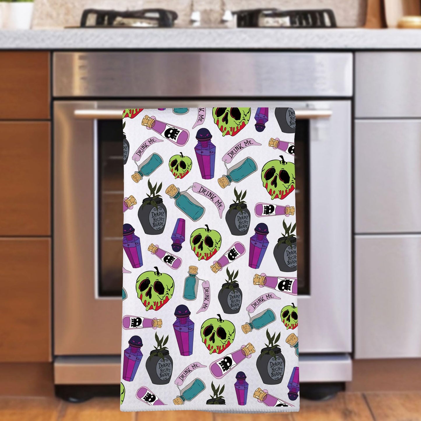 JNIAP Villain Poison Kitchen Towel Villain Poison Gifts Poison Apple Dish Towel (Poiso KT)